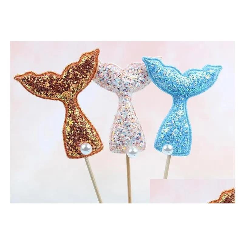 shiny mermaid tail cake toppers - perfect for baking decorating diy parties