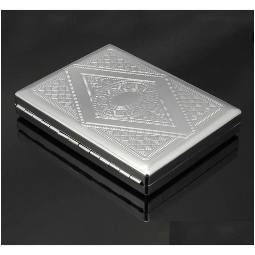 105x80x19mm ladies portable extended metal cigarette case creative embossed eco-friendly gifts for men and women