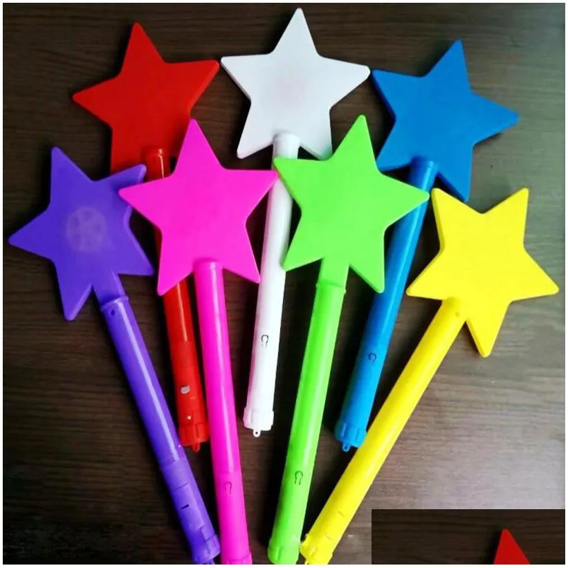 magicglow 5-point star led wand - fluorescent electronic night toy for concerts and gifts