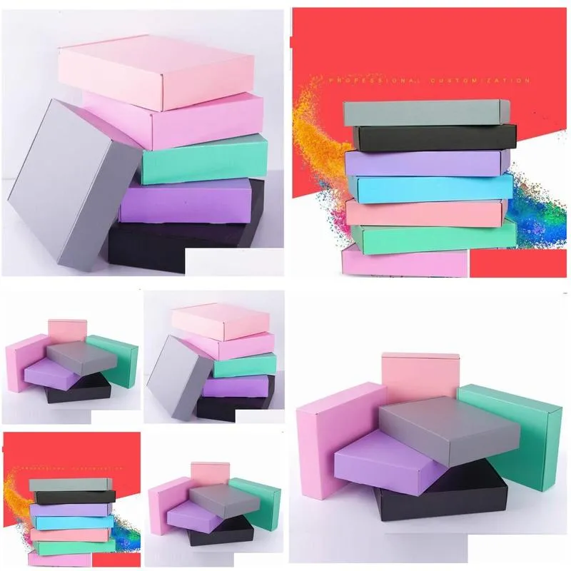 paper gray 10pcs ornaments/scarf/tie box pink gift packaging carton box packaging black paper cardboard 15x15x5cm jllbs yummyshop