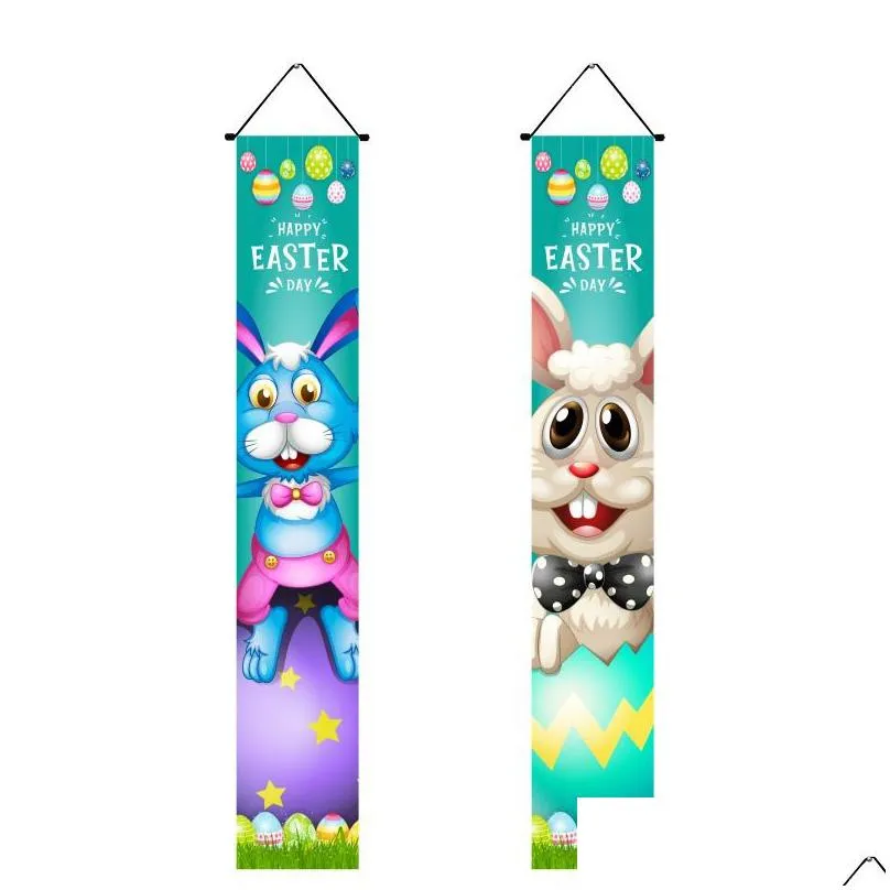 valentine day easter st patrick party door banner polyster happy easter porch sign couplet home decoration