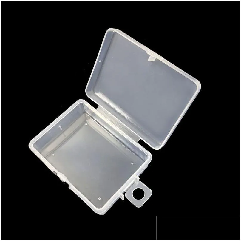 Clear Lidded Small Plastic Box For Trifles Parts Tools Storage Box Jewelry Display Box Screw Case Beads Container CT0338