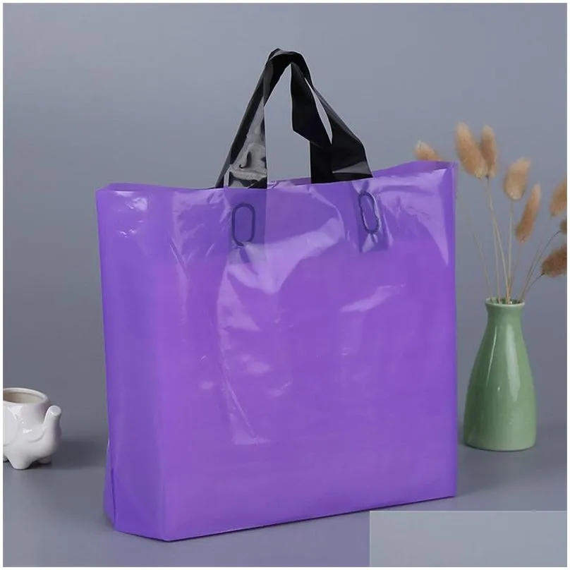 Custom logo printed plastic packing shopping bags with handle,customized garment/clothing/gift packaging bag LZ0773