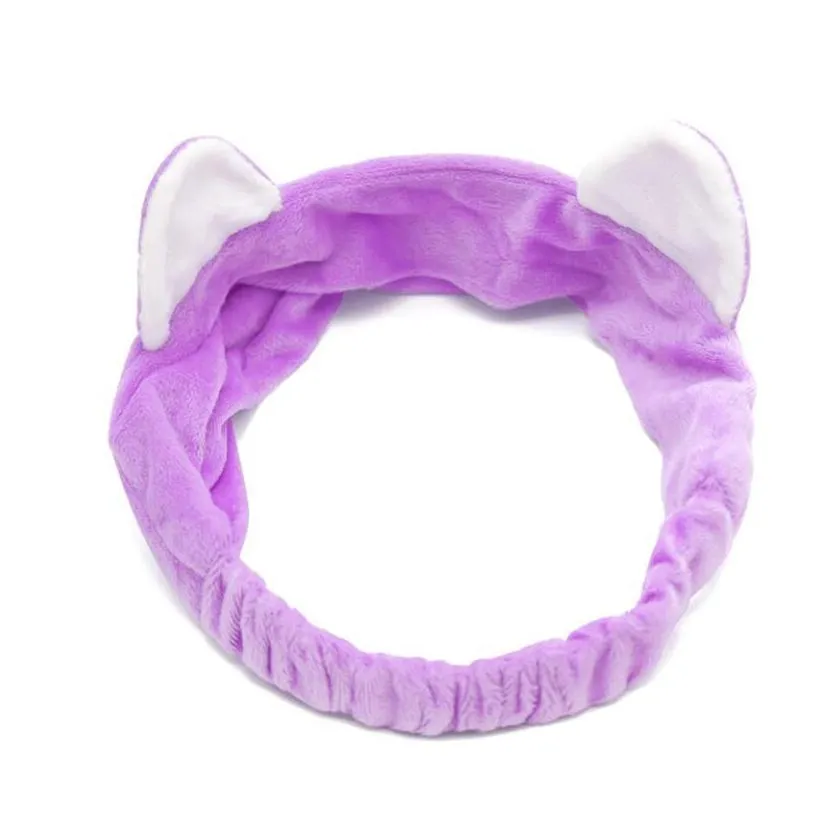 face wash headband for ladies plush flannel three-dimensional makeup antlers cat ears headwear party gifts