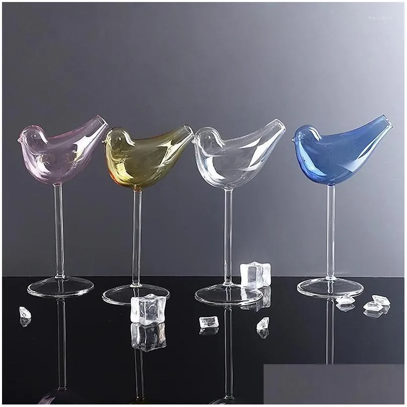 wine glasses 1pc bird glass transparent bird-shaped cocktail lead- high shelf cup bar drinkware