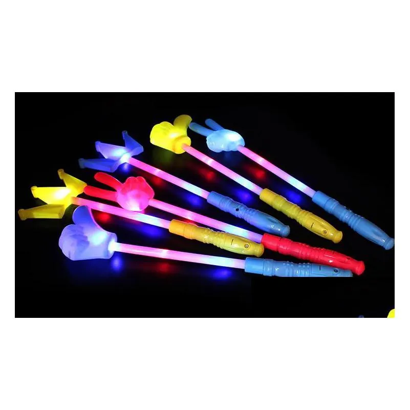 magical crown glow wand - led light up stick with star gesture for parties weddings concerts raves favors