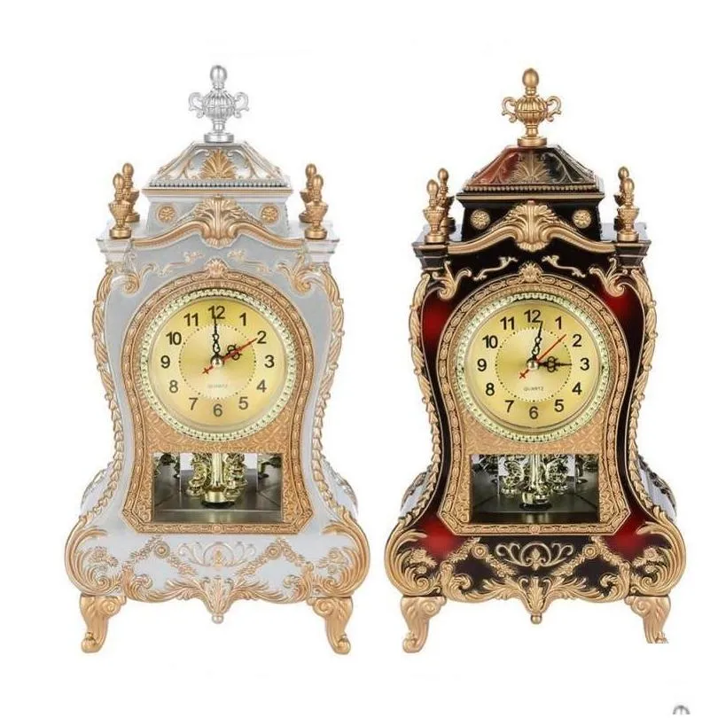 desk alarm clock vintagetable clock classical sitting room decorative tv cabinet luxury clocks home decor uob3t