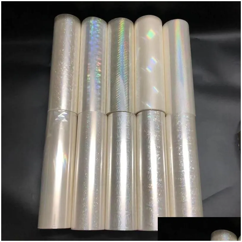 wholesale 120m holographic transparent stamping foil paper rolls for laminator heat transfer laser printer card craft paper 2