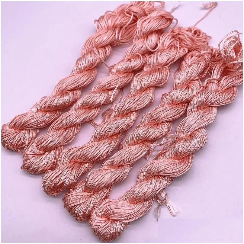 20yards 1.0mm nylon cord thread chinese knot macrame rattai braided string for jewelry making diy tassels beading for shamballa h