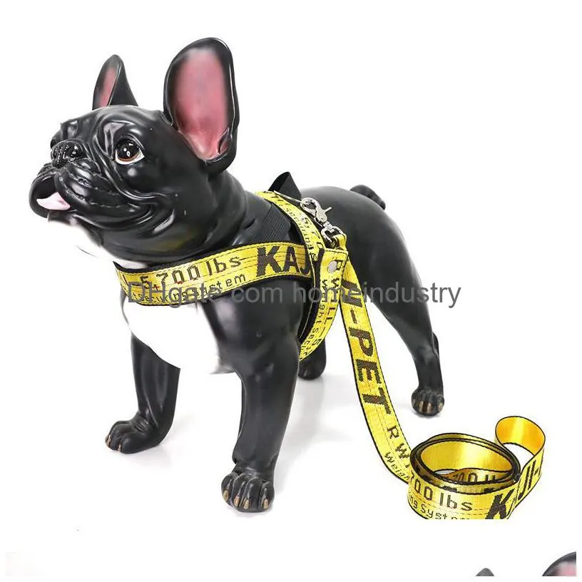 no pull dog harness and leashes set grande durable gold chain nylon pets dog collar leash long rope lettered collars for small medium large dogs