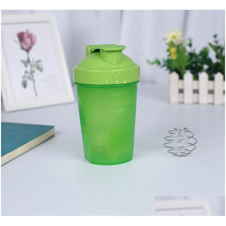400ml whey protein powder mixing bottle sports fitness shaker outdoor portable enzyme milkshake plastic drink gym