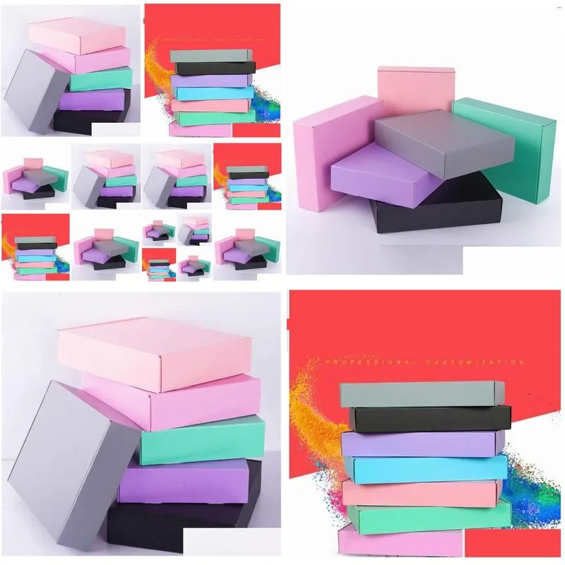 paper gray 10pcs ornaments/scarf/tie box pink gift packaging carton box packaging black paper cardboard 15x15x5cm jllbs yummyshop