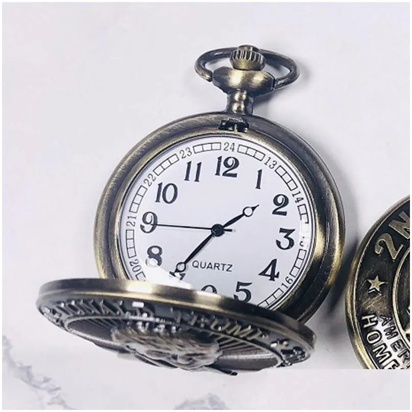 trump 2024 pocket watch party favor donald retro men retro quartz watches