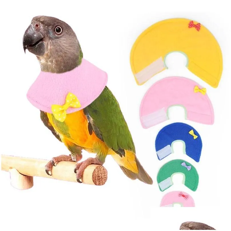 Other Bird Supplies Cute Parrot Collar Recovery Anti-Biting Pecking Injury Elizabeth Protective For Birds Cloak Pets Warm Clothes