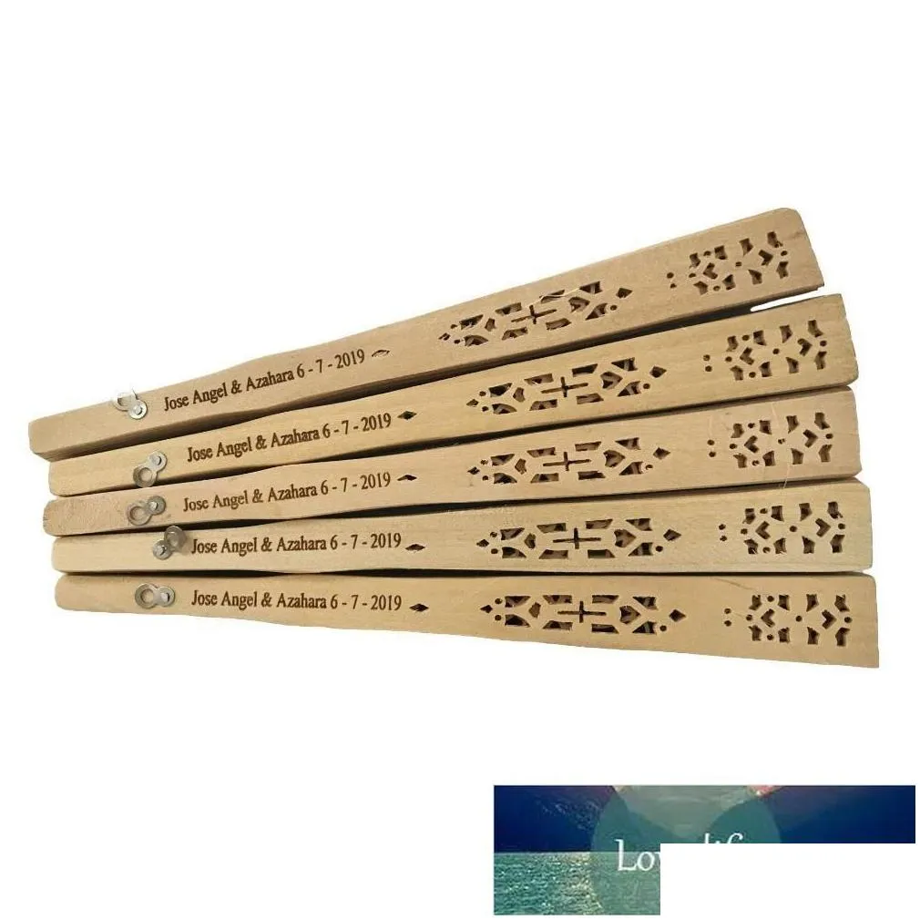 personalized wooden hand fan wedding favors and gifts for guest sandalwood wedding decoration folding fans factory price expert design quality