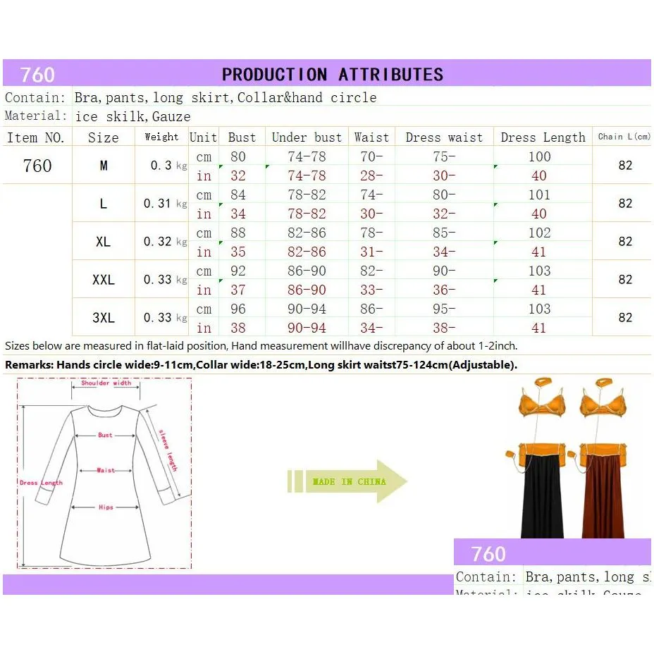 stage wear sexy carnival cosplay princess leia slave costume dress gold bra and neck chain halloween costume