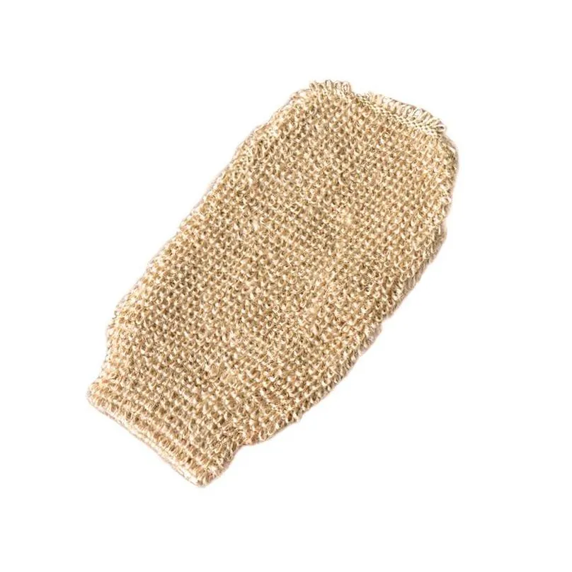 natural hemp bath shower gloves scrubber wash cloth exfoliating body spa glove