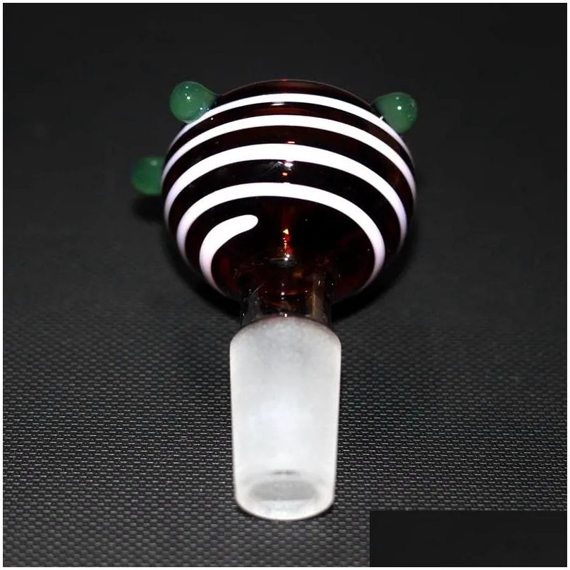 brown glass heady bowls for bong hookahs bowl dab rig 14mm 18 mm male joint water pipes oil rigs bong