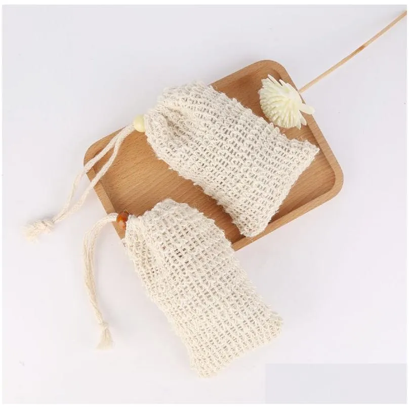 9 x14cm making bubbles soap saver sack bath scrubber pouch storage bag drawstring holder