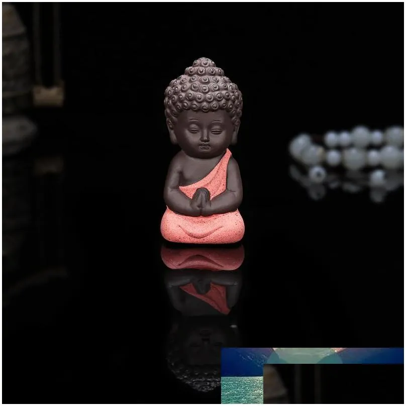 small buddha statue monk figurine india mandala tea ceramic crafts home decorative ornaments miniatures