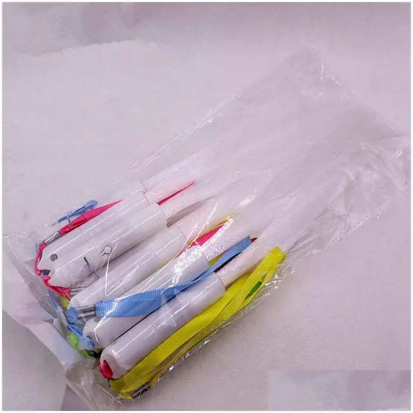 20Pcs 26cm White Light Led Fiber Optic Flashing Stick Glow Luminous Fiber Magic Rod Wand Festival Decor Party Kids Toys