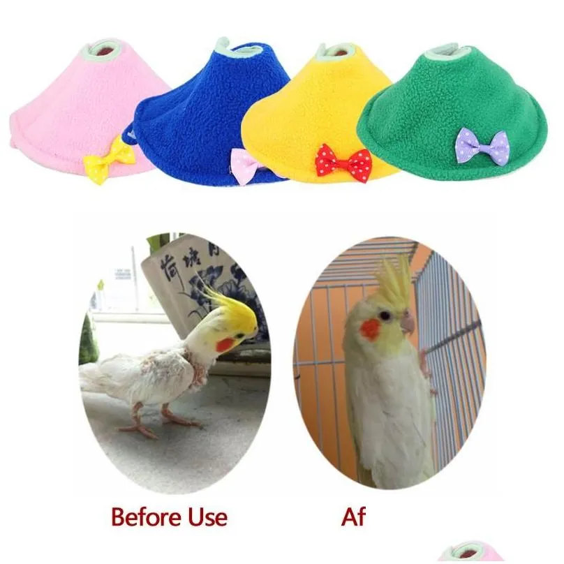 Other Bird Supplies Cute Parrot Collar Recovery Anti-Biting Pecking Injury Elizabeth Protective For Birds Cloak Pets Warm Clothes