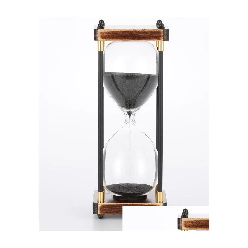 Other Clocks & Accessories 30 Minutes Hourglass Sand Timer For Kitchen School Modern Wooden Hour Glass Sandglass Clock Timers Home