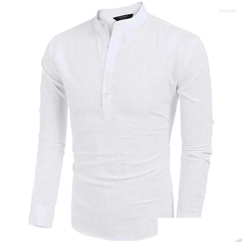 mens polos mens cotton linen henley shirt long sleeve hippie casual beach t shirts