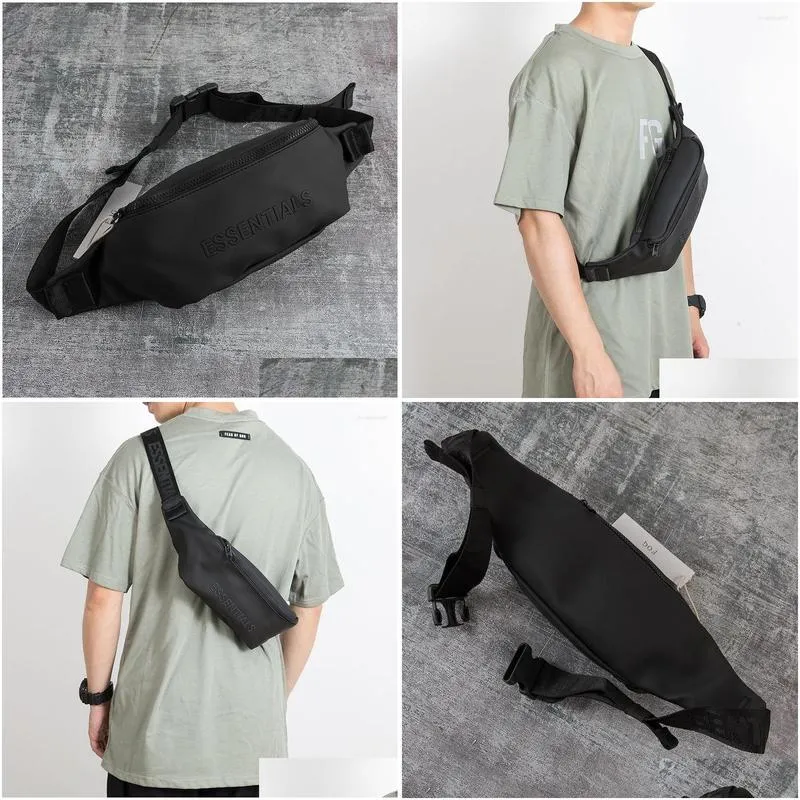 Storage Bags Street Fashion Waist Bag Pu Leather Chest Pack Unisex Casual Crossbody Waterproof Travel Male Bum Belt  2022