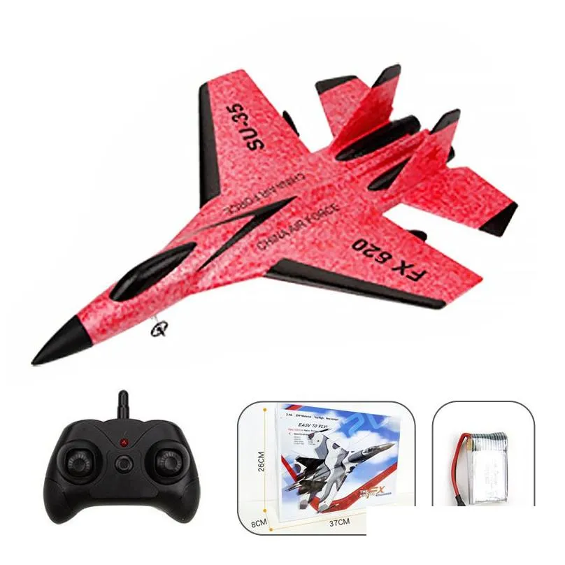 electricrc aircraft su35 rc remote control airplane 2.4g remote control fighter with lamp plane glider airplane epp foam toys rc plane kids gift