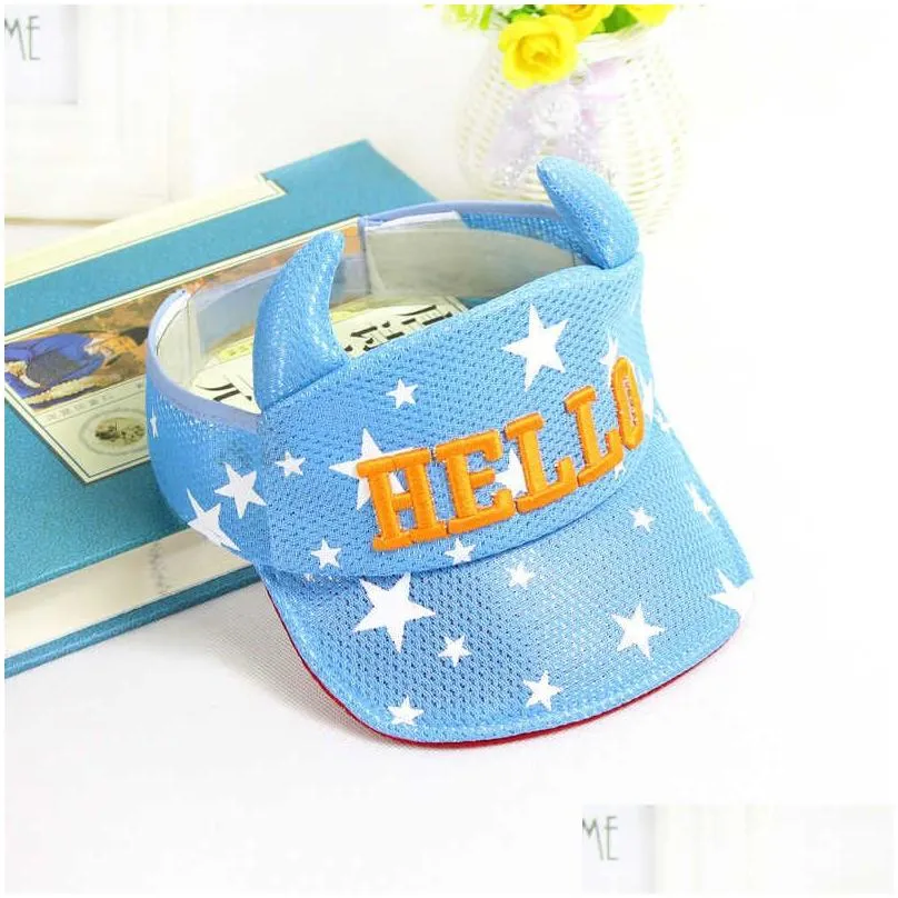 summer childrens letter open top hat 48cm baby letter flanging duck tongue hat with independent packaging
