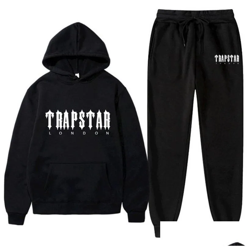 mens tracksuits mens tracksuit trend hooded 2 pieces set hoodie sportwear jogging outfit logo man clothing