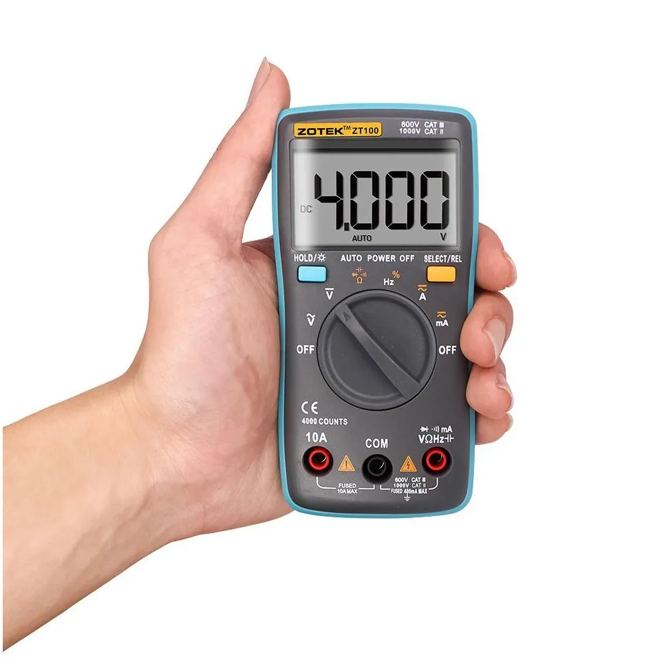 wholesale Zotek digital multimeter, zt100 automatic range, 2000counts 550V protection, automatic shutdown