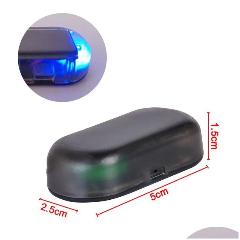 car alarm light fake security light solar powered simulated dummy wireless warning anti-theft caution lamp led flashing imitation