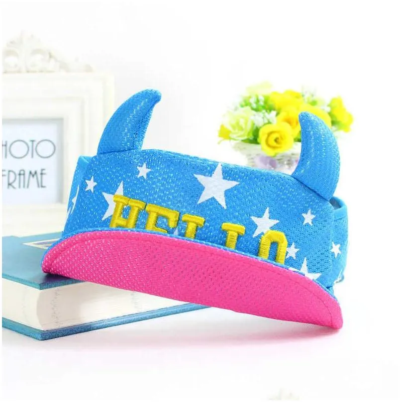 summer childrens letter open top hat 48cm baby letter flanging duck tongue hat with independent packaging