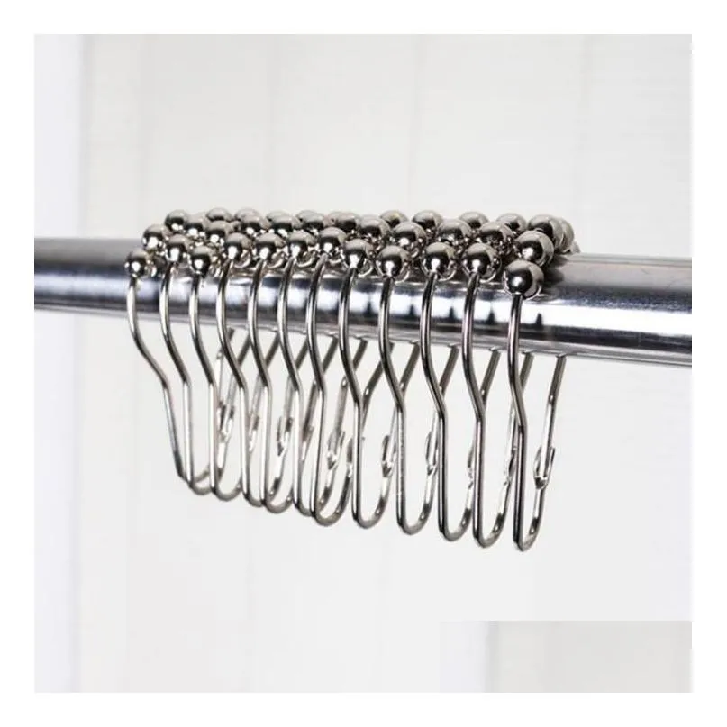  shower curtain rings hooks metal bathroom clip easy glide hooks polished shower curtain rings curtain hooks lx1334