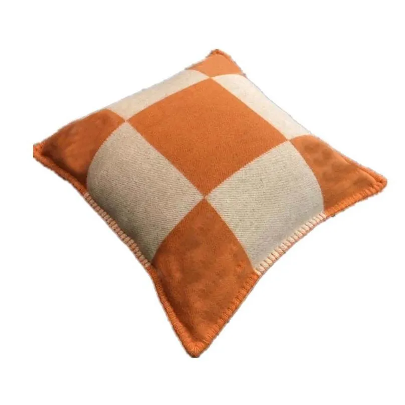 cushion/decorative pillow nordic style model room lunch break sofa cushions car waist back cushion wool knitted pillowcase autumn