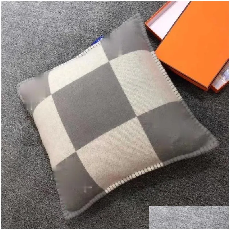 cushion/decorative pillow nordic style model room lunch break sofa cushions car waist back cushion wool knitted pillowcase autumn