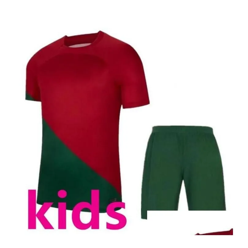 22 portugal soccer jerseys kids kit joao felix bernardo bruno ronaldo fernandes portugieser 22 23 portuguese boys football shirt