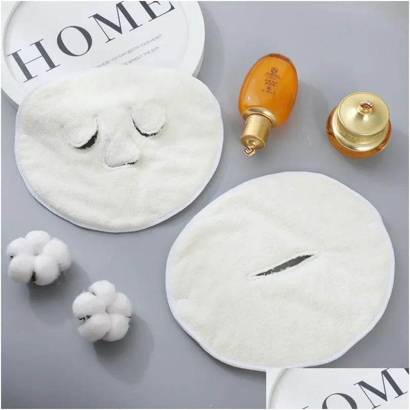 Applying Face Towel Coral Velvet Thickened Face Beauty Moisturizing Hydrating Facial Compress Towel