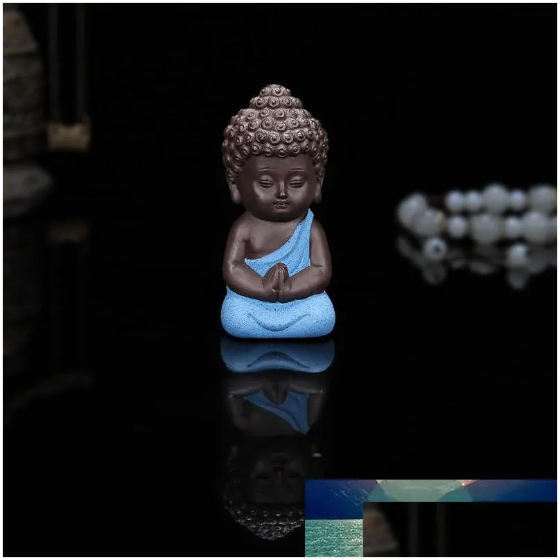 small buddha statue monk figurine india mandala tea ceramic crafts home decorative ornaments miniatures