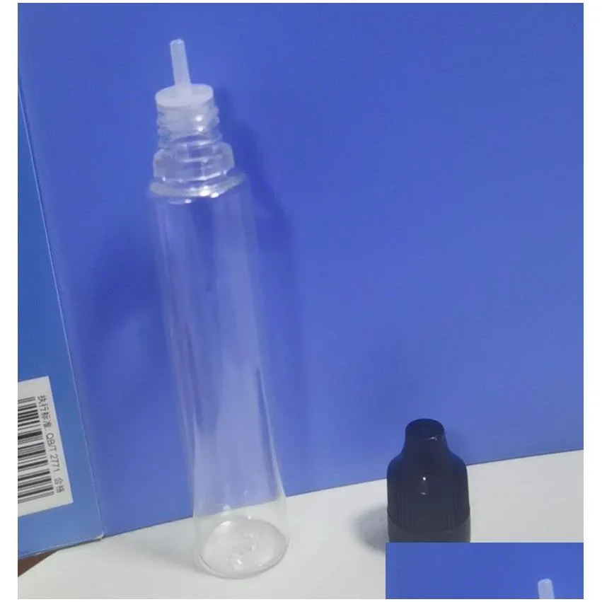 wholesale 1300Pcs Pen Shape Bottle 30ml PET Bottles With ChildProof Tamper Evident Caps For Eliquid Ejuice Essential Oil 30 ml