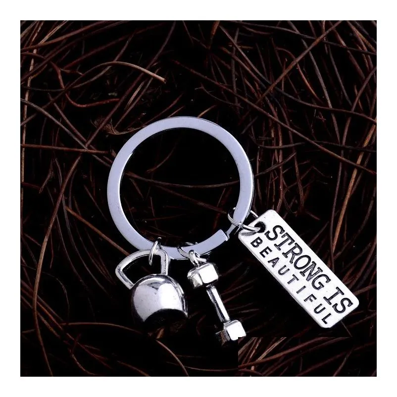  weight lifting keychain barbell key chain weight plate charm keyrings personal trainer lovers gifts 