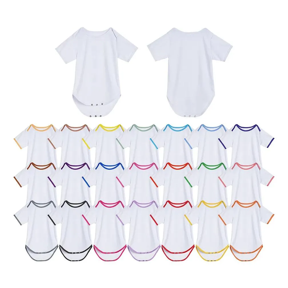 sublimation white baby onsies party supplies blank heat transfer cotton feel baby clothing diy parent-child clothes 0-24 months