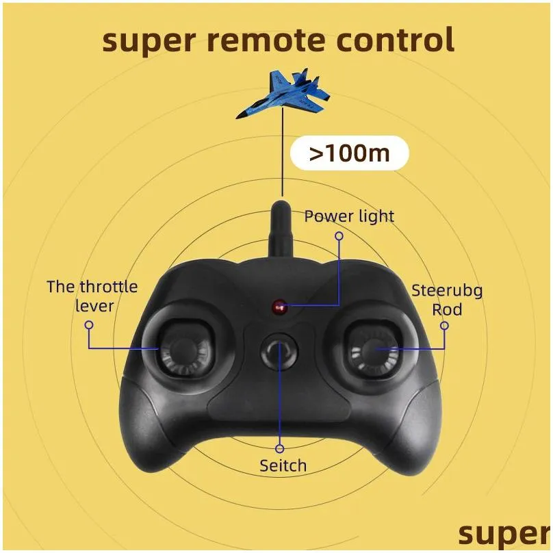 electricrc aircraft su35 rc remote control airplane 2.4g remote control fighter with lamp plane glider airplane epp foam toys rc plane kids gift