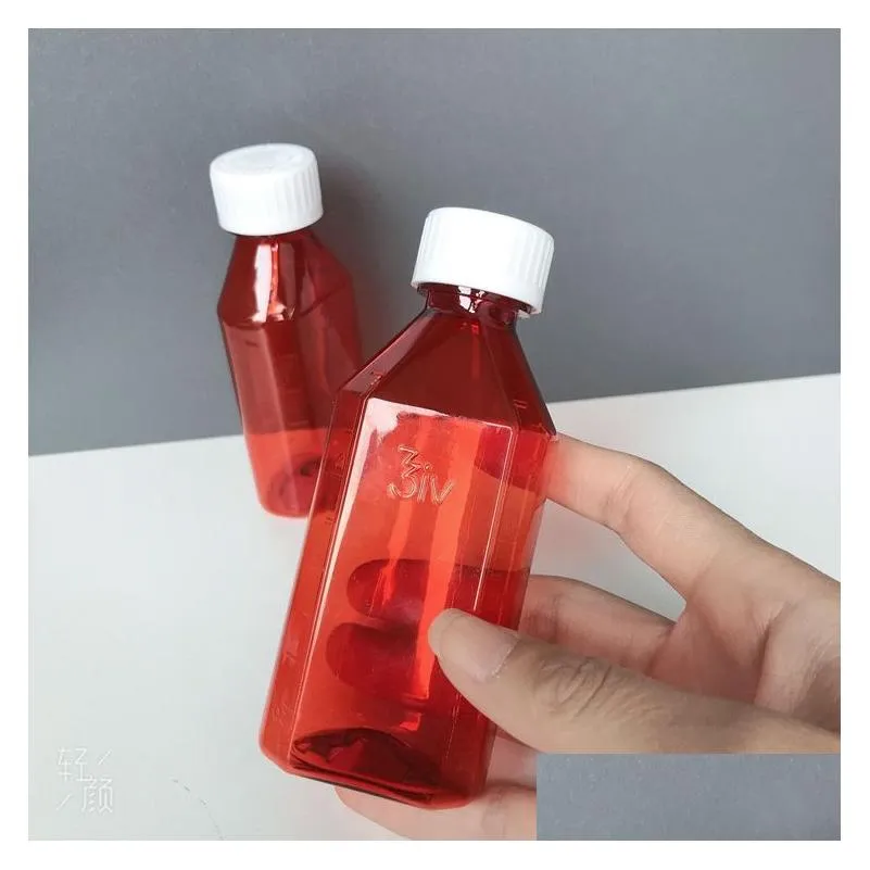 empty 1000mg vancity labs cannalean infused syrup plastic bottle packaging child proof lids 3 design sticker labels