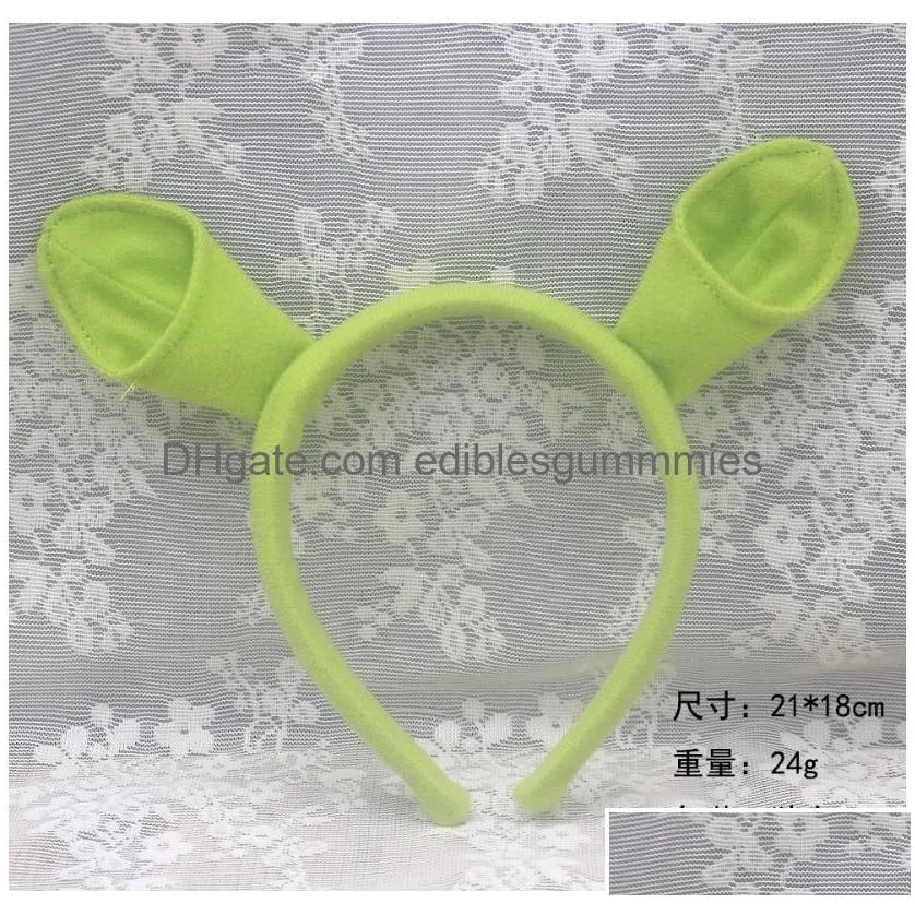 Other Home Garden Halloween moq50pcs Hair Hoop Shrek Hairpin Ears Headband Head Circle Party Costume Item Masquerade Supplies