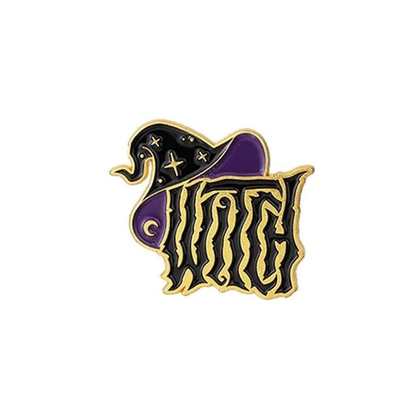 Pins Brooches Funny Magic Potion Hat Enamel Pin Metal Brooch Retro Punk Style Little Witch Badge Jewelry 6166 Q2 Drop Delivery Dhirp