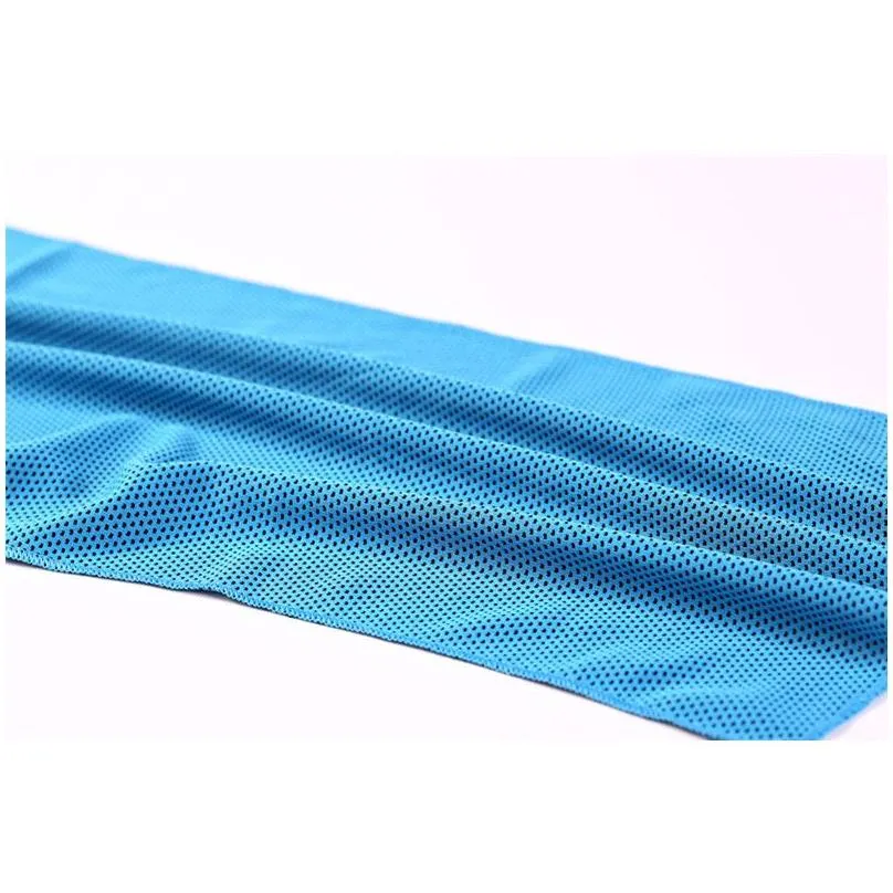  double layer ice cold towel sweat summer exercise fitness cool quick dry soft breathable adult kids cooling towel