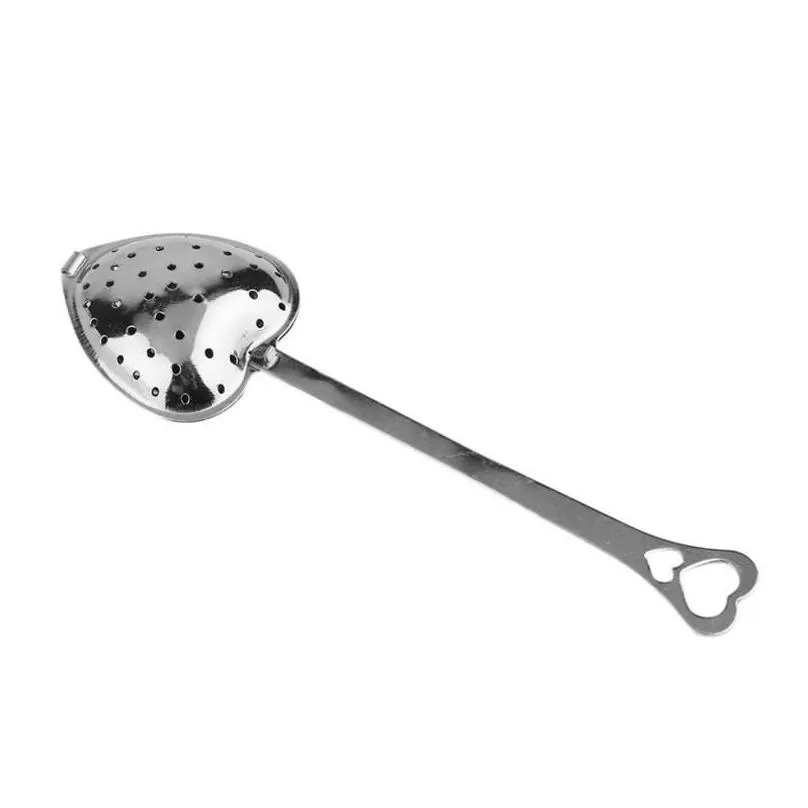 heart shape style stainless steel tea infuser tea tools teaspoon strainer spoon filter